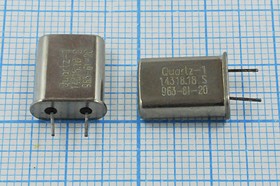 Кварцевый резонатор 14318,18 кГц, корпус HC49U, S, 1 гармоника, 4мм (Quartz-1)