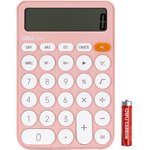 Калькулятор настольный Deli EM124PINK розовый 12-разр.