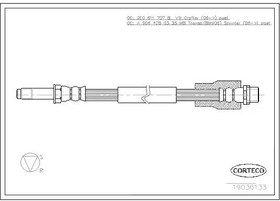 Фото 1/4 19036133, Тормозной шланг