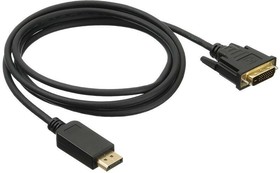 Фото 1/3 Кабель аудио-видео Buro 1.1v DisplayPort (m)/DVI-D (Dual Link) (m) 2м. Позолоченные контакты черный (BHP DPP_DVI-2)