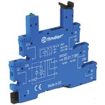 93.01.0.125, 93 5 Pin 250V ac DIN Rail Relay Socket, for use with 34.51, 34.81