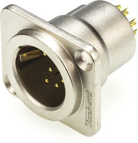 Фото 1/3 AC7MDZ, Panel Mount XLR Connector, Male, 7 Way, Gold Plating