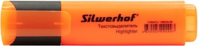 Фото 1/2 Текстовыделитель Silwerhof Blaze 108036-06 скошенный пиш. наконечник 1-5мм оранжевый картон