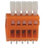 233-508, Wire-To-Board Terminal Block, THT, 2.54mm Pitch, 30 °, Cage Clamp, 8 Poles