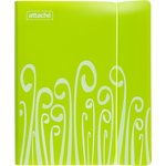 Бизнес-тетрадь А5,120 л,пласт обл,на рез,с разд, ATTACHE FANTASY,салат