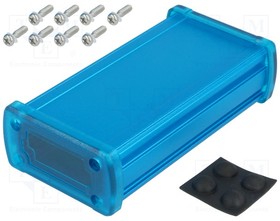 ALUG702BU120-CBU, 68.7x35.2x129mm, синий, алюминиевый , прозрачные синие боковины материал пластик / ALUG702BU120-CBU