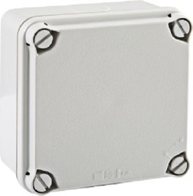 Коробка распределительная наружного монтажа 113x113x68 мм, IP65-67, без сальников, гладкие стенки EL111