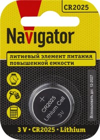 Элемент питания Navigator 93 822 NBT-CR2025-BP1