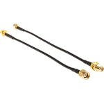 RG174 150MM, Male SMA to Female SMA Coaxial Cable, 167mm, RG174 Coaxial, Terminated