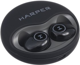Наушники Harper HB-522 TWS, Bluetooth, внутриканальные, черный