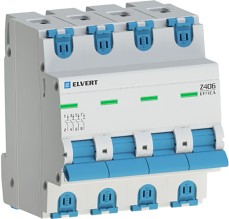 Elvert Автоматический выключатель Z406 4Р C10 4,5кА ELVERT Z4064C-10
