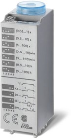 Фото 1/6 85.04.0.012.0000, Миниатюрный мультифункциональный таймер (AI, DI, SW, GI); монтаж в розетку; питание 12В АС/DC; 4CO 7A; регулировка времени
