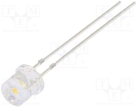 OSM54P57E1A, LED; 5mm; white warm; 2180?2500mcd; 140°; Front: flat; 2.9?3.4V