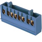 sn0-63-8- ib, Zero bus N 6x9 8 holes blue insulated DIN rail housing brass PROxima