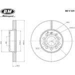 Диск тормозной передний вентилируемый 288X25MM 5/112(1шт.) BDV119