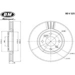 Диск тормозной передний вентилируемый 283X26MM 4/108(1шт.) BDV125