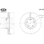 Диск тормозной вентилируемый M12x1.5 (1 шт.) BDV248