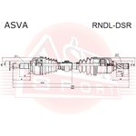 RNDL-DSR, Приводной вал левый 26x709x25