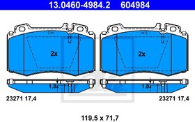 13.0460-4984.2, Колодки тормозные дисковые передн, MERCEDES-BENZ: M-CLASS ML 270 CDI/ML 320/ML 350/ML 350/ML 400 CDI