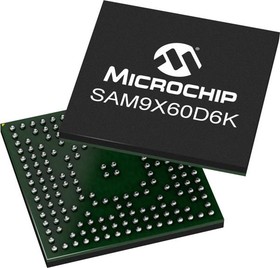 SAM9X60D6K-I/4GB, Microprocessors - MPU ARM926 MPU,BGA,IND TEMP,64Mb SDRAM