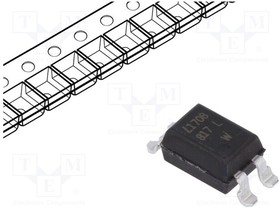 LTV-817S-TA1-L, Оптрон, SMD, Каналы 1, Вых транзисторный, Uизол 5кВ, Uce 35В