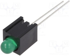 2355.8031, LED; in housing; green; 5mm; No.of diodes: 1; 20mA; 60°; 15?30mcd