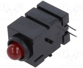 1807.2033, LED; in housing; red; 5mm; No.of diodes: 1; 20mA; Lens: red,diffused