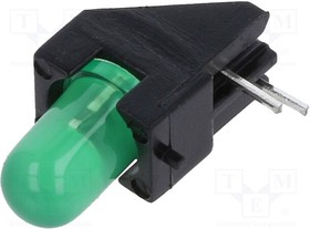 2350.8031, LED; in housing; green; 5mm; No.of diodes: 1; 20mA; 60°; 15?30mcd