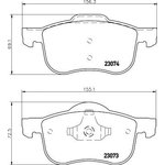 2307303, Колодки тормозные дисковые передн VOLVO: S60 00-, S80 98-06 ...