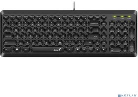 Фото 1/5 Клавиатура проводная мультимедийная Genius SlimStar Q200. 12 мультимидийных клавиш, тонкие клавиши, USB, поддержка приложения Genius Key sup