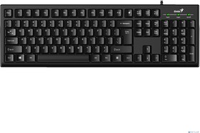 Фото 1/7 Клавиатура Genius Smart KB-100 Black {классическая раскладная, Genius Key support, влагоустойчивая, клавиш 105, провод 1,5 м, USB} [31300005