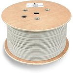 Cabeus SFTP-4P-Cat.5e-PATCH-GY Кабель витая пара экранированная SFTP (SF/UTP), категория 5e, 4 пары, многожильный (305 м), PVC нг(А)-LS