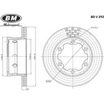 Диск тормозной задний вентилируемый, 285 мм (1шт.) для DODGE, BM BDV292