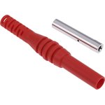 66.9500-22, Red Female Banana Socket, 4 mm Connector, Solder Termination, 19A ...