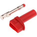 22.2370-22 22.1042, Red Male Banana Plug, 4 mm Connector, Solder Termination ...