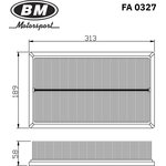 Фильтр воздушный TRANSPORTER T5, T6, MULTIVAN T5, T6 FA0327