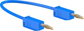 28.0039-050-23, 2 mm Connector Test Lead, 10A, 30 V ac, 60V dc, Blue, 500mm Lead Length