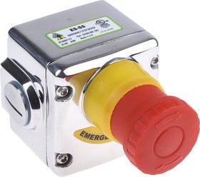 Фото 1/3 231002, ES Series Twist Release Emergency Stop Push Button, Surface Mount, 2NC + 1NO, IP69K