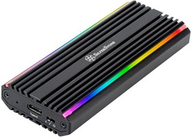 Фото 1/4 Корпус для HDD/SSD Silverstone G590MS13B000010 USB-C 3.2 Gen2 10Gbps NVMe / SATA M.2 SSD RGB enclosure