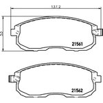 2156201, Колодки тормозные дисковые передн NISSAN: TIIDA Наклонная задняя часть ...