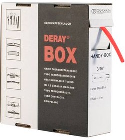 DERAY-HANDY-BOX 1/2 RED, Heat-Shrink Tubing 2:1, 6.4 ... 12.7mm, Red, Polyolefin, 5m