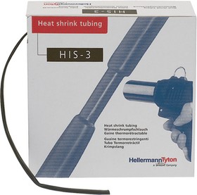 HIS-3-6/2-BK, Heat-Shrink Tubing 3:1, 2 ... 6mm, Black, Polyolefin, 5m