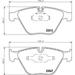 2331207, Колодки тормозные дисковые передн BMW: 3 05-, 3 кабрио 06-, 3 купе 06-