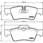 2392302, Колодки тормозные дисковые задн MERCEDES-BENZ:GL-CLASS (X164) 09.06-