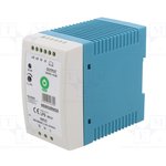MDIN100W24, Power supply: switched-mode; 100W; 24VDC; for DIN rail mounting