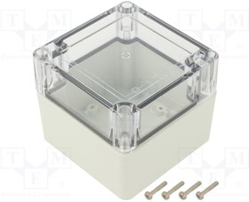 ZP90.90.75SJP TM PC, Корпус: универсальный; Х: 90мм; Y: 90мм; Z: 75мм; ZP; поликарбонат