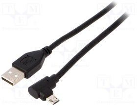 CC-USB2-AMMDM90-6, Кабель; USB 2.0; вилка USB A,двусторонняя вилка micro USB B