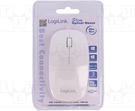 ID0062, Оптическая мышь, белый, USB, проводная, Кол-во кноп: 3