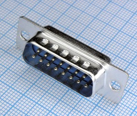 KLS1-213-15-M-B, (DB-15M), вилка 15 pin на кабель (пайка)