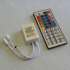 RGB controller 12A 144W, LED-контроллер RGB с ик.пультом / Uвх=12VDC/ 3 канала с Iвых=4A на канал /144W / рассчитан на 10 метров